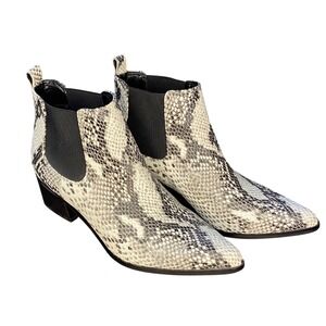 Blondo Emelia Waterproof Snake Print Ankle Boots Women's‎ Fashion Booties Size 8